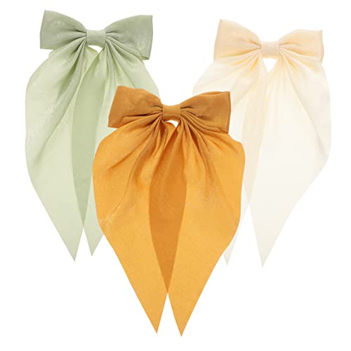 ANDRESLAD 3stücke Große Haarschleife Für Frauen Und Mädchen Schleifen-design Mit Haarnadeln Haarschmuck Aus Hochwertigem Stoffmaterial Für Hochzeiten Und Partys von ANDRESLAD