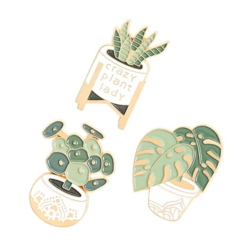 ANDRESLAD 3 Stück Broschen Cartoon Sukkulenten Anstecknadeln Schmuck für Kleidung Dekorative Pflanzendeko Vielseitig für Hüte Taschen Partys und Festliche Anlässe Geeignet von ANDRESLAD
