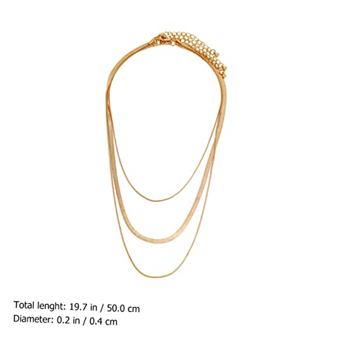 ANDRESLAD 3 Stück Teiliges Punk Schlangenkette Damen Mehrlagige Flache Halskette mit Modischem Design Stilvolles Schmuckaccessoire für Alltag Party Geburtstag und von ANDRESLAD