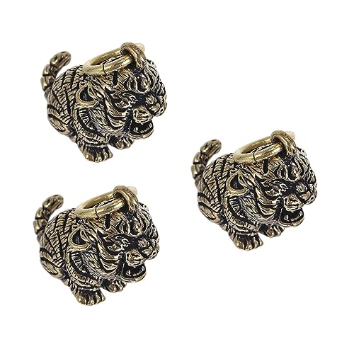 ANDRESLAD 3stücke Tiger Schlüsselanhänger Messing Süße Tiger-Pendants Für Taschen Und Schlüsselringe Praktische Und Dekorative Accessoires von ANDRESLAD