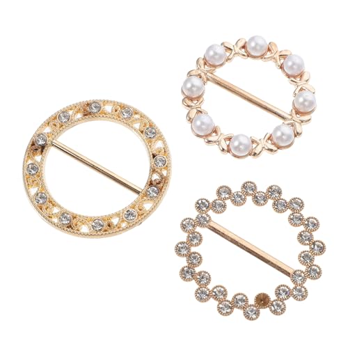 ANDRESLAD 3Stücke Rhinestone Schalverschluss Clip Verstellbare Strassschalschnalle für Hochzeiten Partys Eleganter Schalclip zur Verschönerung Ihres Outfits von ANDRESLAD