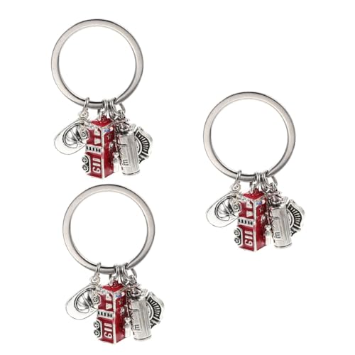 ANDRESLAD 3stücke Feuerwehr Schlüsselanhänger Design Dekorativer Schlüsselring Für Rucksäcke Und Taschen Für Feuerwehrfans Und von ANDRESLAD