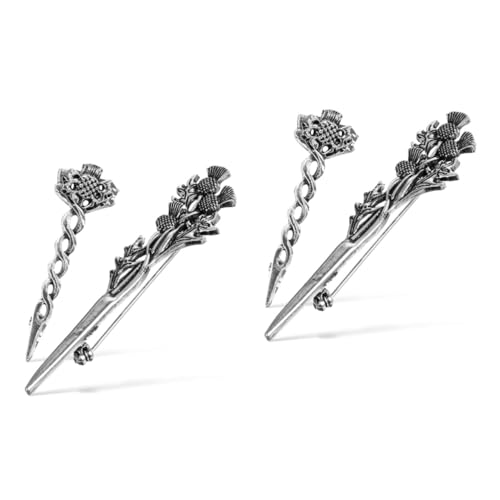ANDRESLAD 4stücke Schottische Broschen Dekorative Anstecknadeln Für Anzüge Und Kleidung Vintage Metallkragenpins Für Stilvolle Outfits von ANDRESLAD