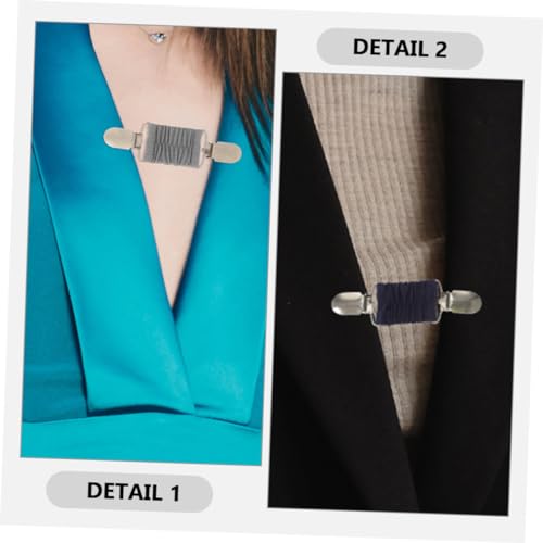 ANDRESLAD 4 Stück Teiliges Cardigan Collar Clips Elastische Strickjackenklammern in Pullover Clips zum Verhindern von Einblicken und Praktische Kleider für Damen von ANDRESLAD