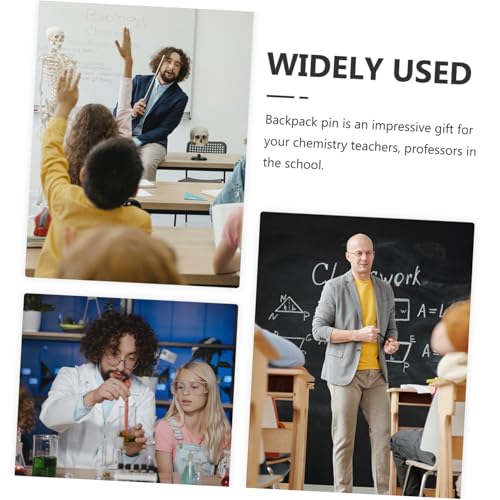 ANDRESLAD 4 Stück Teiliges Chemie Anstecker Reagenzglas Emaille Pins für Kleidung Rucksack Broschen Langlebig Sicher Modisch Geschenk für Lehrer Studenten von ANDRESLAD