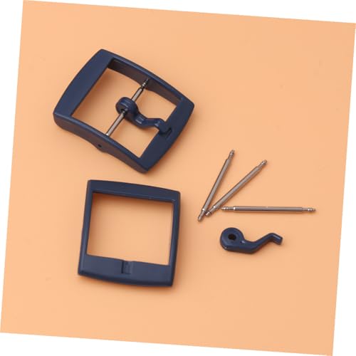 ANDRESLAD 4 Stück Teiliges Kunststoff uhrenverschluss Langlebige Schnalle für Echtleder Silikonarmbänder Einfache Installation Dunkelblau Passend für Verschiedene Uhrenarmbänder von ANDRESLAD