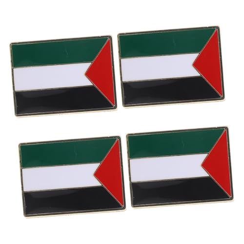 ANDRESLAD 4 Stück Teiliges Palästina Flaggen Anstecknadel Metall Quadratisch Detailreiche Brosche mit Lebendigen Farben Multifunktional als Reverspin Rucksack Kleidungsdeko Stilvolles von ANDRESLAD