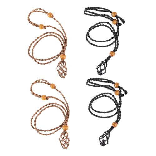 ANDRESLAD 4 Stück Teiliges Verstellbare Kristallhalter Halskette Netzbeutel Geflochtene Schmuckkordel für DIY Anhänger Leichte und Praktische Schmuckherstellung Geeignet für Damen und ANDRESLAD 4 Stück Teiliges Verstellbare Kristallhalter Halskette Netzbeutel Geflochtene Schmuckkordel für DIY Anhänger Leichte und Praktische Schmuckherstellung Geeignet für Damen und von ANDRESLAD