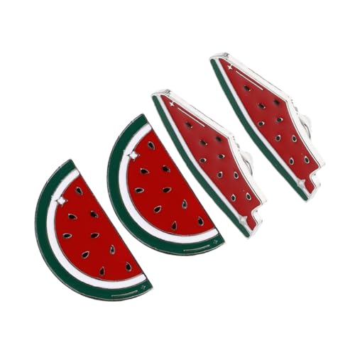 ANDRESLAD 4 Stück Wassermelonen Langlebige Emaille Anstecknadeln Fruchtige Schmuck accessoires für Kleidung Modische Pins für Damen Farbenfrohe Wassermelonen brosche Verblassungsbeständig von ANDRESLAD
