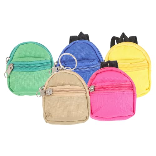 ANDRESLAD 5 Stück Mini Rucksack Mini Geldbörse Schlüsselanhänger Geldbörsen Anhänger Tasche Schlüsselanhänger von ANDRESLAD