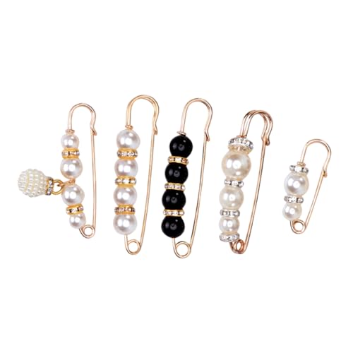 ANDRESLAD 5stücke Teiliges Set Delikate Broschen Mit Perlen- Für Kleidung Kreative Anstecknadeln Zur Fixierung Von Cardigans Schals Und Mehr von ANDRESLAD