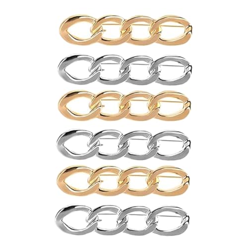 ANDRESLAD 6 Stück Teiliges Metall Taillenspanner Clips Verstellbar Ersatzknöpfe für Jeans und Hosen Dekorative Broschen Kleiderfixierung Komfortable Bundanpassung für Damen und Herren von ANDRESLAD