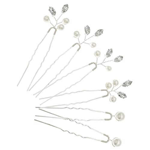 ANDRESLAD 6 Stück Von Hand Eingesetzte Perlenkamm Haarnadeln Hochzeits Haarspangen Perlen Haarspangen Hochzeit Haar Accessoires Für Bräute Strass Haarspangen Perlen Haarspangen Braut von ANDRESLAD