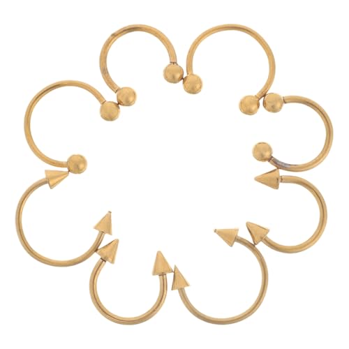 ANDRESLAD 8 Stück Hufeisenringe und C Förmige Nasenringe Ohrstecker und Ohrschmuck für Damen und Herren Langlebig und Ergonomisch Gestaltet für Sicheren Halt von ANDRESLAD