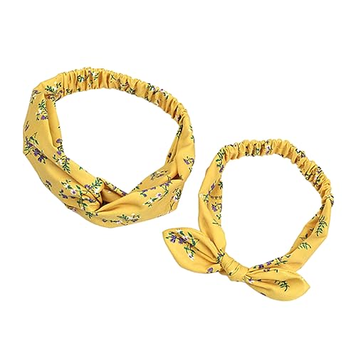 ANDRESLAD Baby-haarbänder-set Elastisches Geknotetes Kopftuch Für Reisen Und Urlaub Lavendelmuster Eltern-kind-stirnbänder von ANDRESLAD