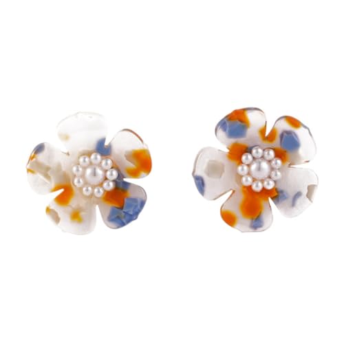 ANDRESLAD Blumenohrringe Damen Ohrstecker Acryl Bunte Blütenform Modisch Leicht Elegant Für Party Hochzeit Geschenk von ANDRESLAD