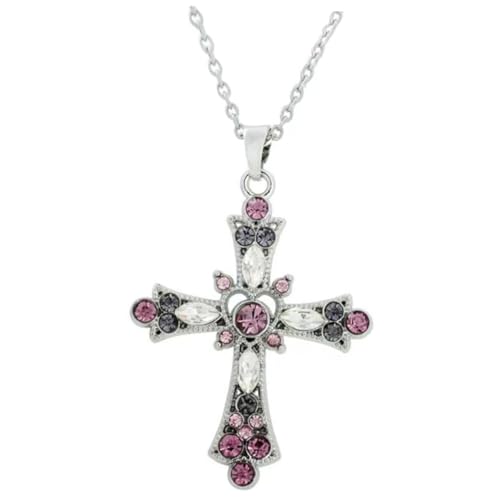 ANDRESLAD Boho Kreuz Halskette Damen Strass Anhänger Leichte Legierung Schmuck Verstellbar Alltag ANDRESLAD Boho Kreuz Halskette Damen Strass Anhänger Leichte Legierung Schmuck Verstellbar Alltag von ANDRESLAD
