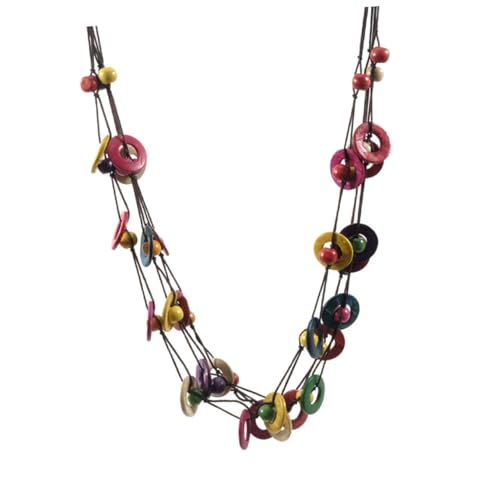 ANDRESLAD Bunte Boho Halskette Damen Geometrisch Mehrschichtig Kokosnuss Schal Handgefertigt Vintage Schmuck Geschenk für Frauen Alltag Party Strand ANDRESLAD Bunte Boho Halskette Damen Geometrisch Mehrschichtig Kokosnuss Schal Handgefertigt Vintage Schmuck Geschenk für Frauen Alltag Party Strand von ANDRESLAD