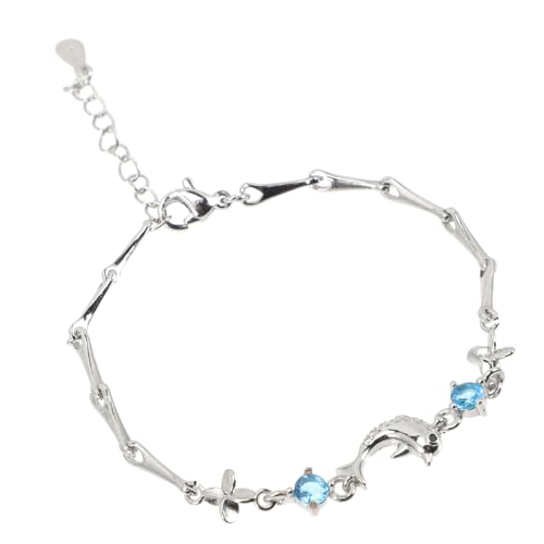 ANDRESLAD Charm Armband für Frauen Verstellbare Kette mit Blauen Kristallen Eleganter Schmuck für Perfektes zu Muttertag Weihnachten oder Valentinstag von ANDRESLAD