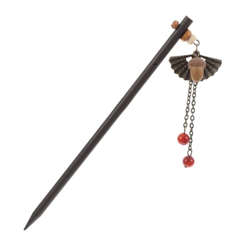 ANDRESLAD Retro-haarstab Aus Eichel Für Damen Haarnadel Aus Holz Quaste Multifunktionale Ethnische Haarspange Für Partys Hochzeiten Reisen von ANDRESLAD