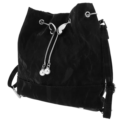 ANDRESLAD Damen Crossbody Bucket Bag Vielseitige Umhängetasche mit Komfortablen Trägern Verstellbar als Schulter Unterarmtasche für Alltag Arbeit und Reisen in Schwarz von ANDRESLAD
