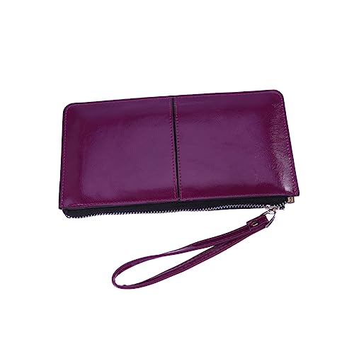 ANDRESLAD Damen Geldbörse Hochkapazitive Clutch Mit Reißverschluss Und Schnappverschluss Mobiler Handtaschenhalter Für Karten Und Bargeld Stilvolles Design Für Unterwegs von ANDRESLAD