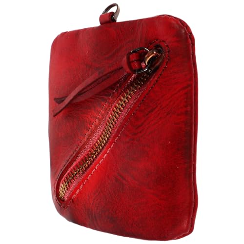 ANDRESLAD Münzgeldbörse Damen Retro Kartenetui Kleine Münztasche Aufbewahrungstasche Für Münzen Und Karten Mit Reißverschluss Mini Tasche Für Handtasche von ANDRESLAD