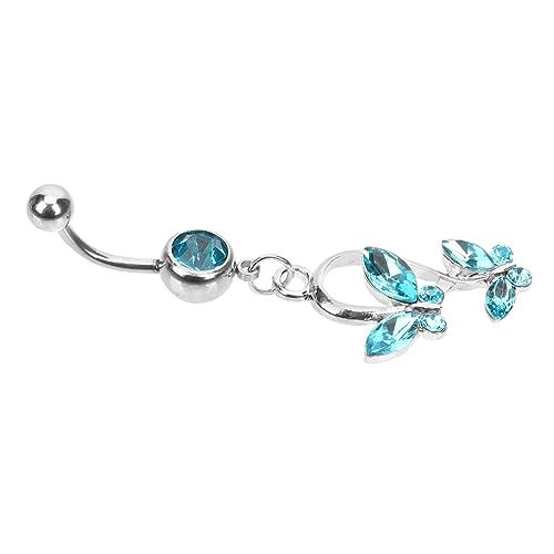 ANDRESLAD Dangling Bauchnabelpiercing mit Schmetterlingen Zirkonia Bauchnabelring für Damen Modischer Bauchnabelschmuck Eleganter Körperschmuck für Strand Party Club Geschenkidee von ANDRESLAD