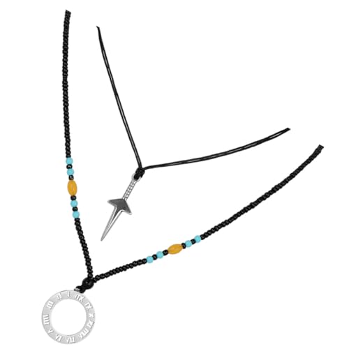 ANDRESLAD Mehreilige Herren Charm-halskette Mit Anhänger Cool Im Stil Schlüsselbeinkette Aus Edelstahl Filigranes Design Für Männer von ANDRESLAD