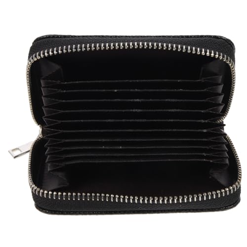 ANDRESLAD Pu-geldbörse Für Damen Mit Doppelreißverschluss Bifold-kreditkartenetui Aus Hochwertigem Material Münzgeldbörse Mit Reißverschluss Für Damen Schwarz Geldbörse Für Täglichen Gebrauc von ANDRESLAD