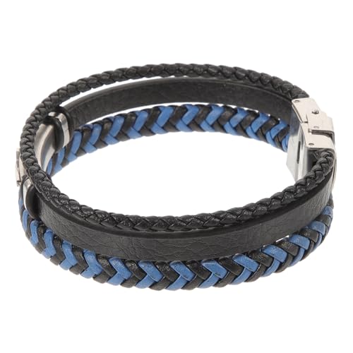 ANDRESLAD Einstellbares Herrenarmband aus Mehrlagigem Geflochtenem mit Kreuz Modischer Armschmuck für Alltag und Besondere Anlässe Robust und Vielseitig Tragbar von ANDRESLAD
