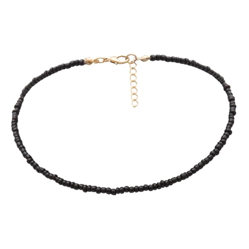ANDRESLAD Einzelne Bunte Reiskorn perlenkette Einfache Boho clavicle kette Modischer Schmuck für Damen und Mädchen Langlebig für Strandparty und Urlaub von ANDRESLAD
