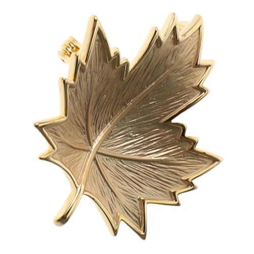 ANDRESLAD Elegante Vintage Maple Leaf Brosche Damen Herren Lapel Pin Gold Emaille Herbst Schmuck Accessoire für Anzug Mantel Kleid Festliche Anlässe von ANDRESLAD