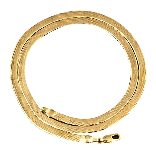 ANDRESLAD Flache Schlangenkette Vergoldet Halskette für Männer und Frauen Eleganter Modeschmuck für von ANDRESLAD