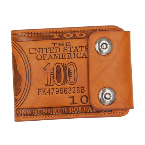 ANDRESLAD Bifold Geldbörse Für Herren Aus Hochwertigem Material Mit Doppelknopfverschluss Kleine Tragbare Geldbörse Mit Fächern Für Bargeld Karten Und Münzen von ANDRESLAD