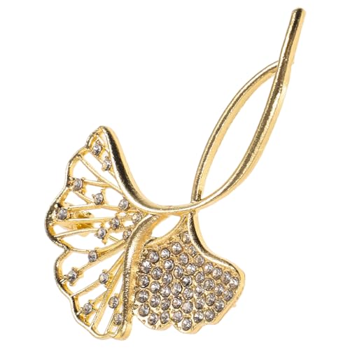 ANDRESLAD Ginkgo Brosche Anstecknadel mit Funkelnden Strasssteinen Langlebiges Legierungsmaterial Modisches Design Luxuriöses Schmuckaccessoire für Anzüge und Kleidung ANDRESLAD Ginkgo Brosche Anstecknadel mit Funkelnden Strasssteinen Langlebiges Legierungsmaterial Modisches Design Luxuriöses Schmuckaccessoire für Anzüge und Kleidung von ANDRESLAD