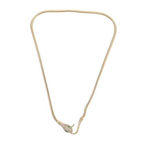 ANDRESLAD Goldene Schlange Halskette Damen mit Zirkonia Anhängern Modischer Snake Choker Schmuck Einzigartiges Design für Alltag und Party Mexikanische Double Layer Kette Elegant und ANDRESLAD Goldene Schlange Halskette Damen mit Zirkonia Anhängern Modischer Snake Choker Schmuck Einzigartiges Design für Alltag und Party Mexikanische Double Layer Kette Elegant und von ANDRESLAD