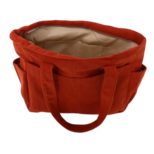 ANDRESLAD Große Canvas Messenger Bag mit Extra Viel Stauraum Strapazierfähige Umhängetasche und Handtasche für Damen und Herren Lässige Japanische Handtasche in Orange für Arbeit Uni und von ANDRESLAD