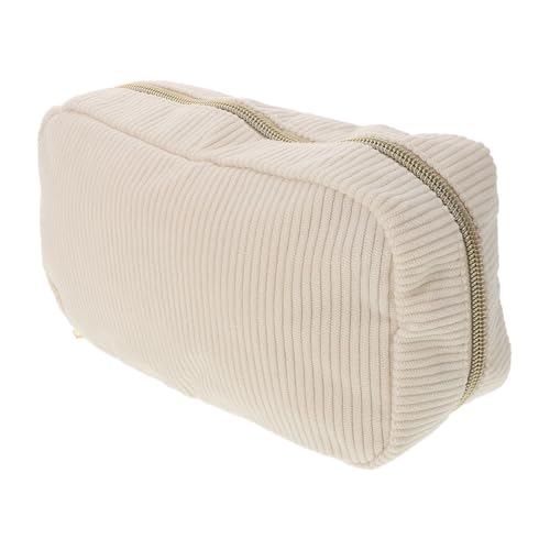 ANDRESLAD Kosmetiktasche Für Damen Tragbare Reise Make up Tasche Große Aufbewahrungstasche Mit Reißverschluss Für Reisen Und Zuhause in Cremeweiß von ANDRESLAD