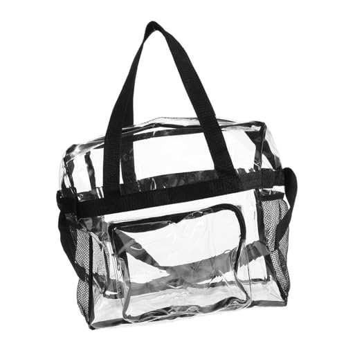 ANDRESLAD Große Transparente PVC Schultertasche Damen Einzelschulter Beutel Modisch Vielseitig für Schule Alltag und Freizeit von ANDRESLAD