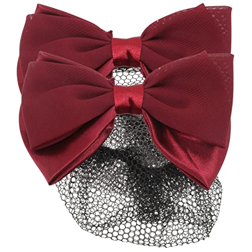 ANDRESLAD 2stücke Dutt Haarnetz Mit Schleife Haarschmuck Für Frauen Elegantes Haarzubehör Für Formelle Und Informelle Anlässe Für Und Alltag von ANDRESLAD