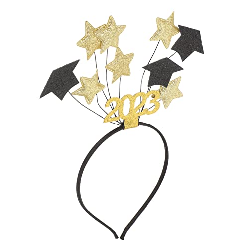 ANDRESLAD Haarspange Abschlusssaison Abschluss Graduation Multifunktion Glitzer die für Festival Cosplay Hat Abschlussfeier Abschlusskappe Stirnband Haarverzierung Filzstoff von ANDRESLAD