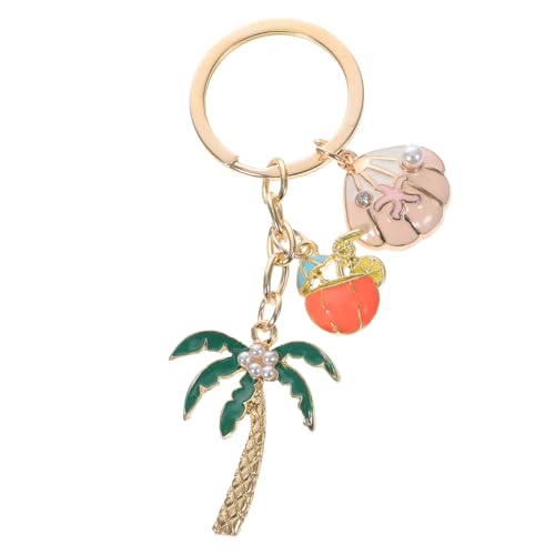 ANDRESLAD Hawaiianer Party Schlüsselbundanhänger Sommer Schlüssel Schlüsselkettendekor Hängender Shell Hawaiianischer Strand Pool Schlüsselanhänger Favor Charme Tasche Liefert Saft von ANDRESLAD