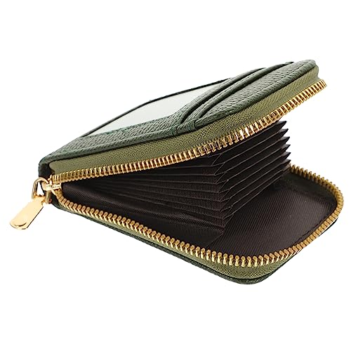 ANDRESLAD Kreditkartenhalter Aus Pu Und Aluminiumlegierung Kartenetui Mit Reißverschluss Für Kreditkarten Ausweise Visitenkarten Kompakter Kartenhalter Für Draußen von ANDRESLAD