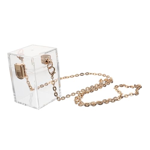 ANDRESLAD Klein Und Stilvoll Transparente Umhängetasche Für Damen Münzbörse Schlüssel Und Lippenstift-Tasche Für Reisen Und Alltag Mit Sicherem Verschluss von ANDRESLAD