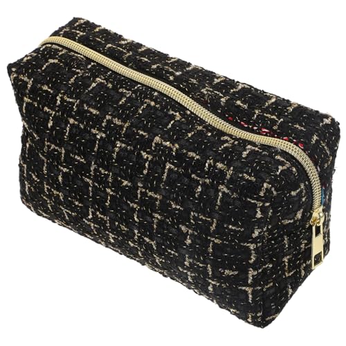 ANDRESLAD Kosmetiktasche Damen Großes Fassungsvermögen Reise Kulturbeutel Multifunktionale Make Up Tasche Handlich Schwarz von ANDRESLAD