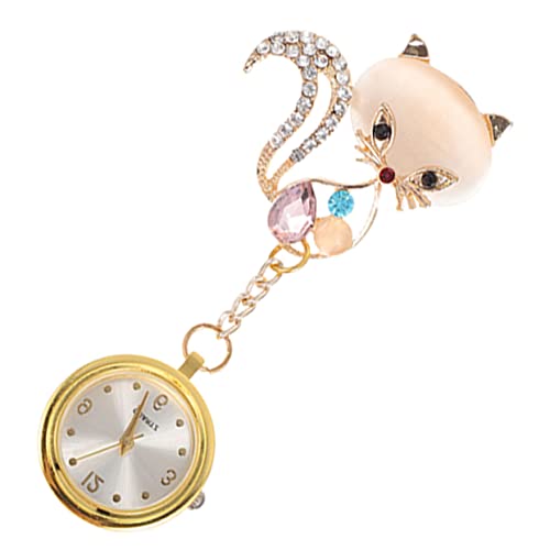 ANDRESLAD Krankenschwester Brustuhr Taschenuhren Für Herren Taschenuhr Mit Kette Ansteckuhr Schwesternuhr Zum Anklemmen Clip-Uhr Pflege Clip Auf Schlüsselanhänger Ärzte Beobachten Legierung von ANDRESLAD