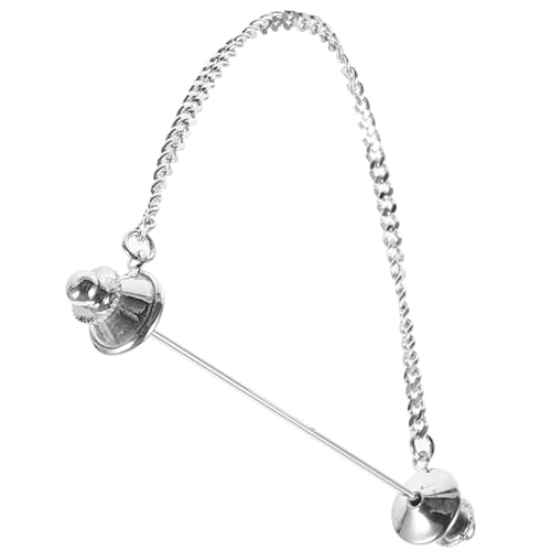 ANDRESLAD Kragennadel Krawattennadel Herren Metall Brosche Anstecknadel Mit Kette Für Hemd Kragensteg Krawatte von ANDRESLAD