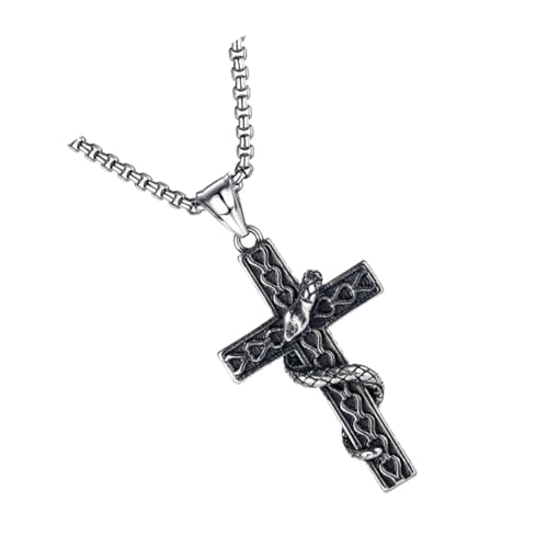 ANDRESLAD Kreuz Anhänger Halskette Mit Langlebigem Finish Pullover Kette Im Retro Stil Für Herren Modeschmuck Als Für Besondere Anlässe von ANDRESLAD