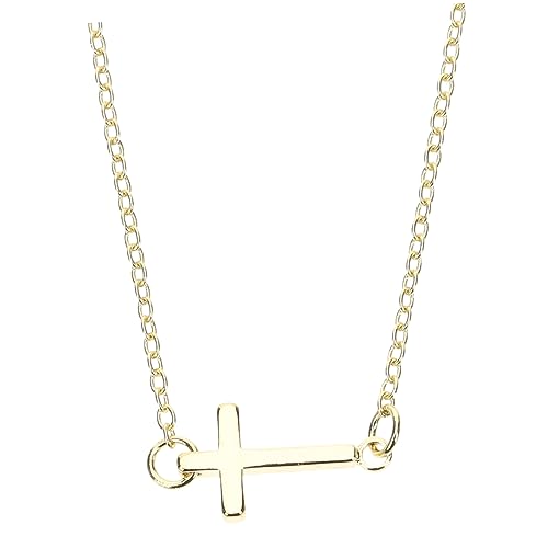 ANDRESLAD Kreuzkette Damen Vergoldetes Anhänger Ästhetische Halskette mit Seitlichem Kreuzdesign Clavicle Chain für Frauen Teens Vielseitiges Schmuckaccessoire ANDRESLAD Kreuzkette Damen Vergoldetes Anhänger Ästhetische Halskette mit Seitlichem Kreuzdesign Clavicle Chain für Frauen Teens Vielseitiges Schmuckaccessoire von ANDRESLAD